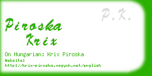 piroska krix business card